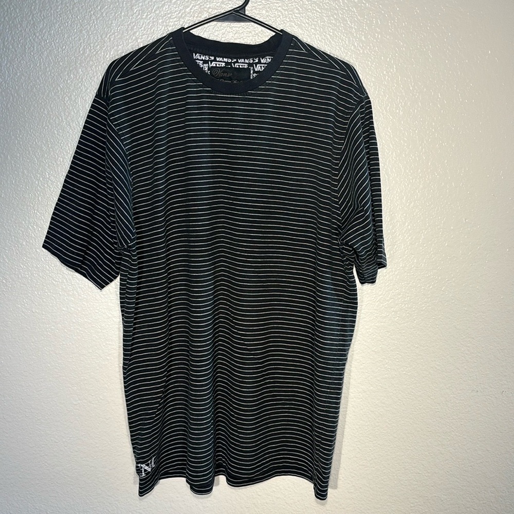 Vans Striped T-Shirt - Size XL